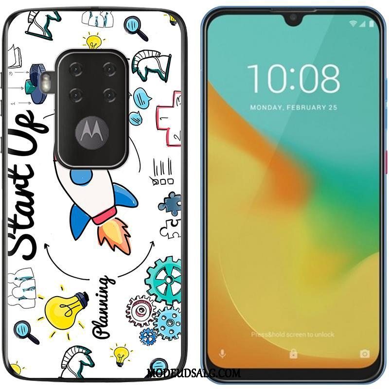 Motorola One Zoom Etui Lilla Salg Cover Blød Klud