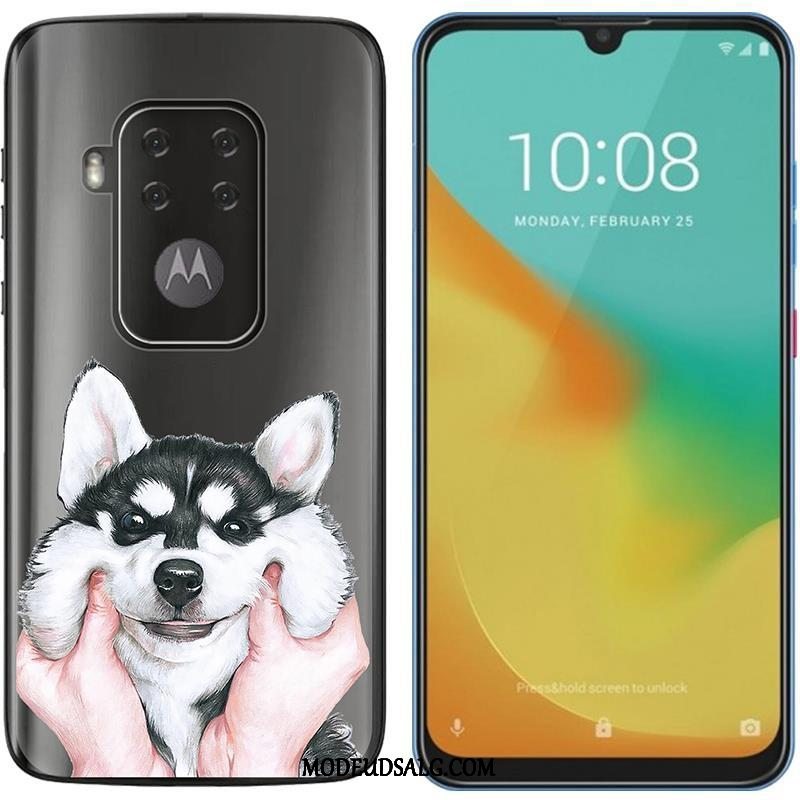 Motorola One Zoom Etui Lilla Salg Cover Blød Klud