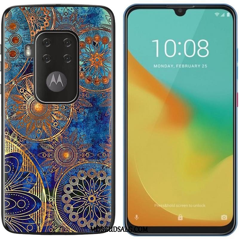 Motorola One Zoom Etui Lilla Salg Cover Blød Klud