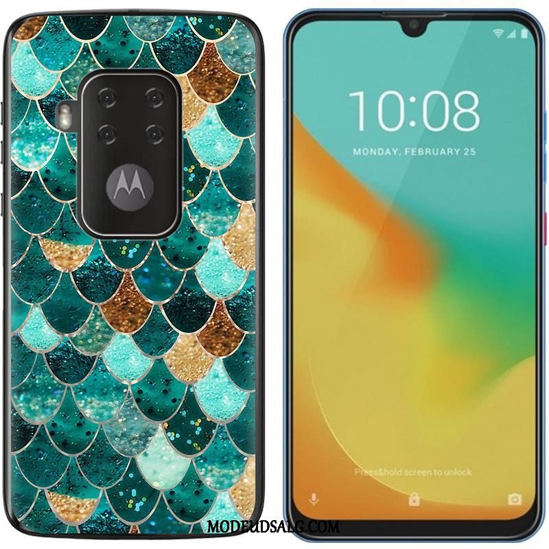 Motorola One Zoom Etui Lilla Salg Cover Blød Klud