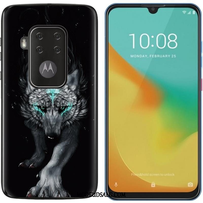 Motorola One Zoom Etui Lilla Salg Cover Blød Klud