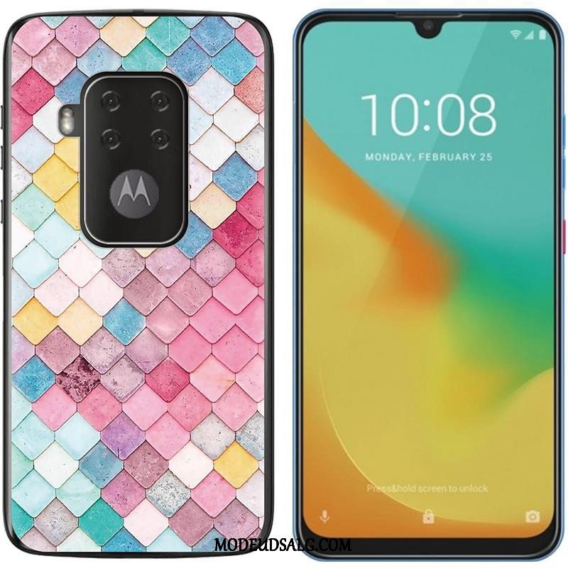 Motorola One Zoom Etui Lilla Salg Cover Blød Klud