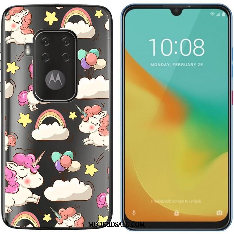 Motorola One Zoom Etui Lilla Salg Cover Blød Klud