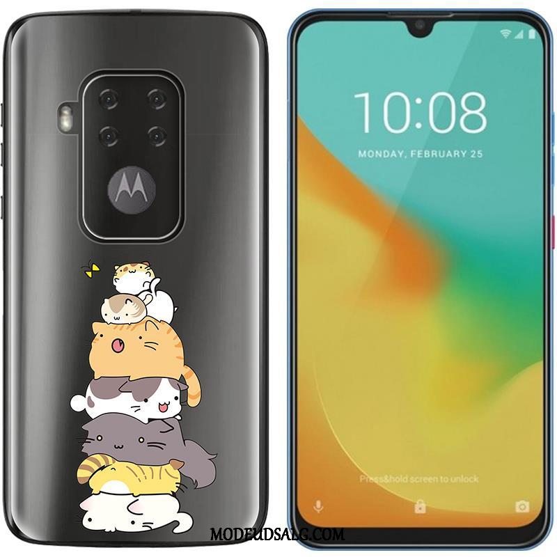 Motorola One Zoom Etui Lilla Salg Cover Blød Klud