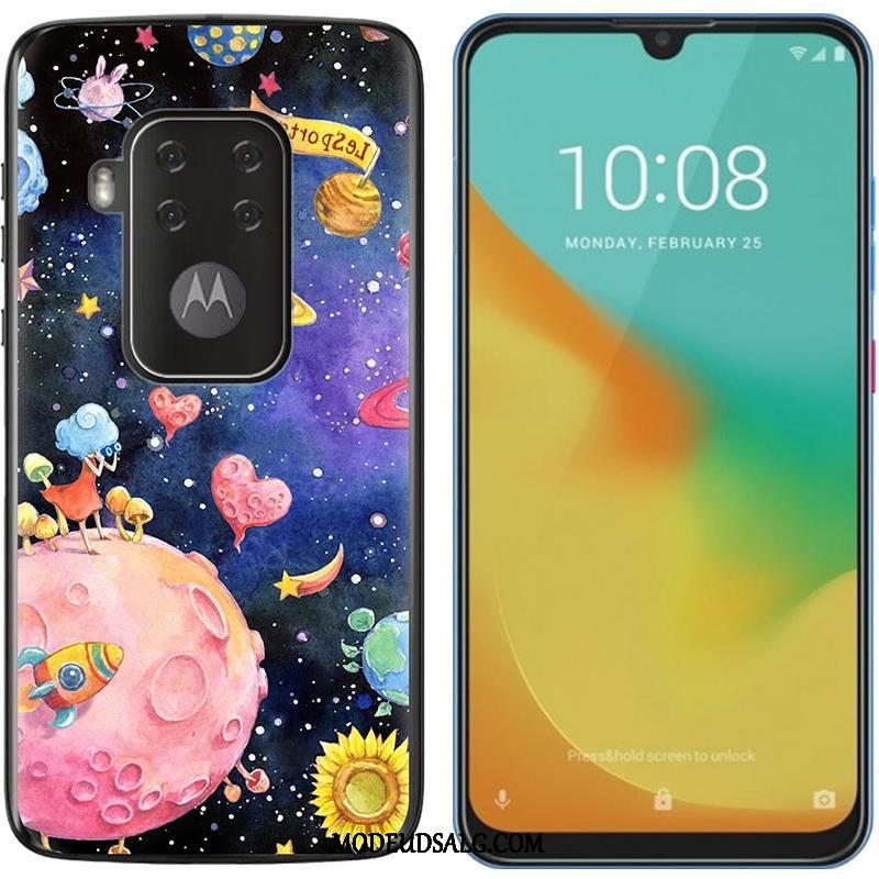 Motorola One Zoom Etui Lilla Salg Cover Blød Klud