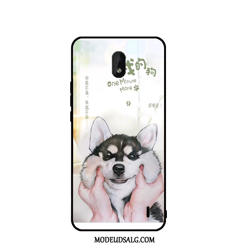 Nokia 1 Plus Etui Nubuck Sort Cover Cartoon Blød