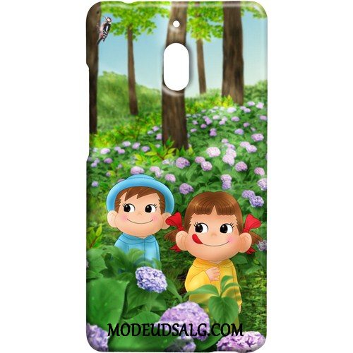 Nokia 2.1 Etui / Cover Nubuck Cartoon Kreativ Lilla