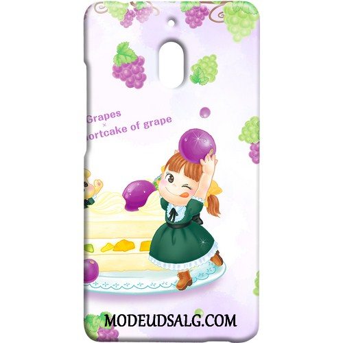 Nokia 2.1 Etui / Cover Nubuck Cartoon Kreativ Lilla