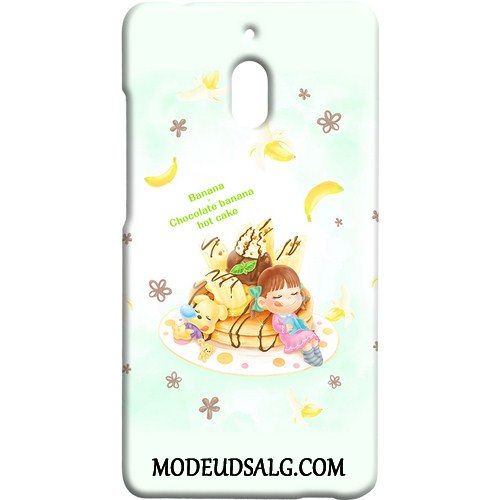 Nokia 2.1 Etui / Cover Nubuck Cartoon Kreativ Lilla