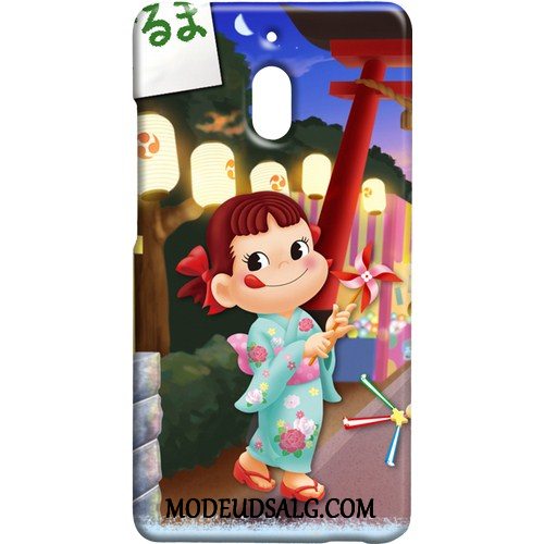 Nokia 2.1 Etui / Cover Nubuck Cartoon Kreativ Lilla