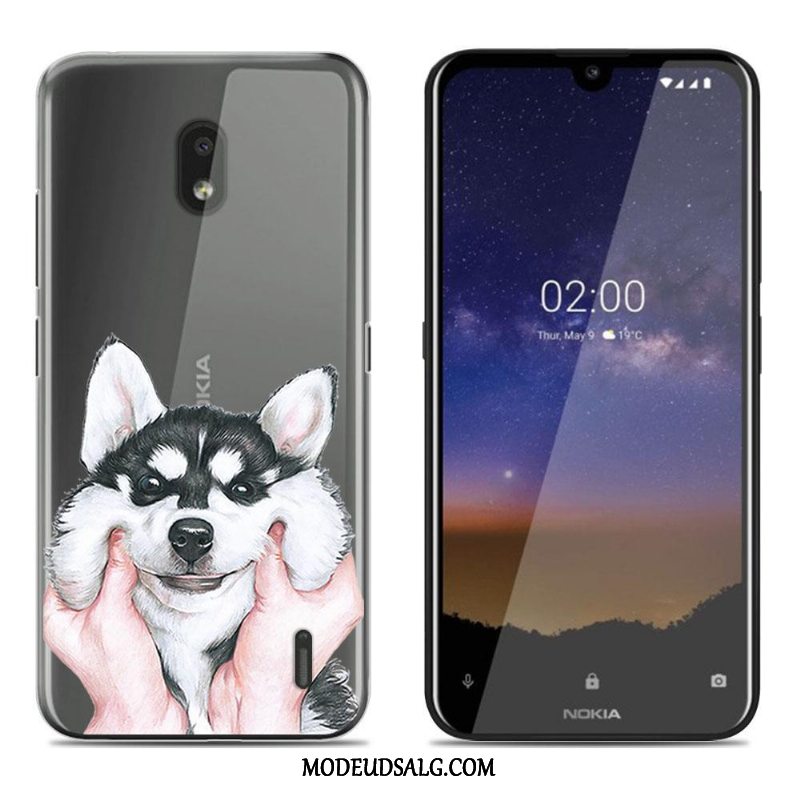 Nokia 2.2 Etui Anti-fald Gennemsigtig Cartoon Beskyttelse Lyserød