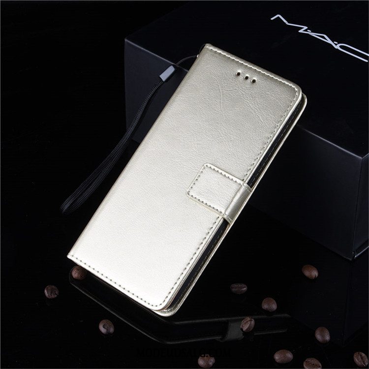 Nokia 2.2 Etui / Cover Guld Lædertaske Hængende Ornamenter Tegnebog