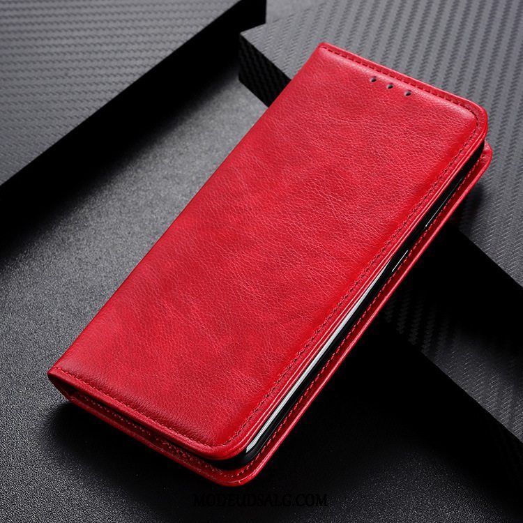 Nokia 2.3 Etui Cover Mønster Magnetisk Rød Litchi