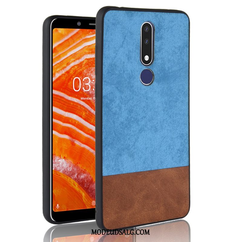 Nokia 3.1 Etui Denim Alt Inklusive Rød Beskyttelse Cover