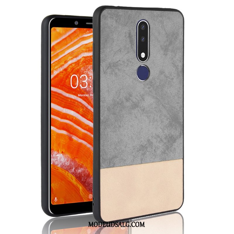 Nokia 3.1 Etui Denim Alt Inklusive Rød Beskyttelse Cover