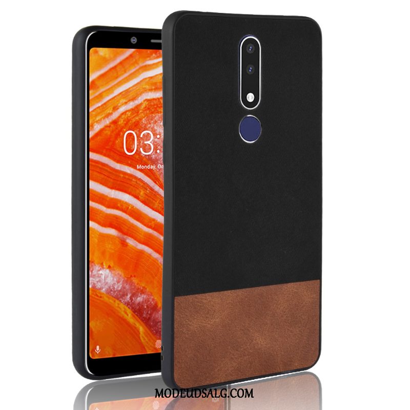 Nokia 3.1 Etui Denim Alt Inklusive Rød Beskyttelse Cover