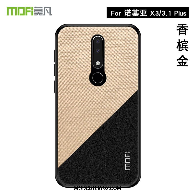 Nokia 3.1 Plus Etui Anti-fald Hemming Guld Cover Lyse