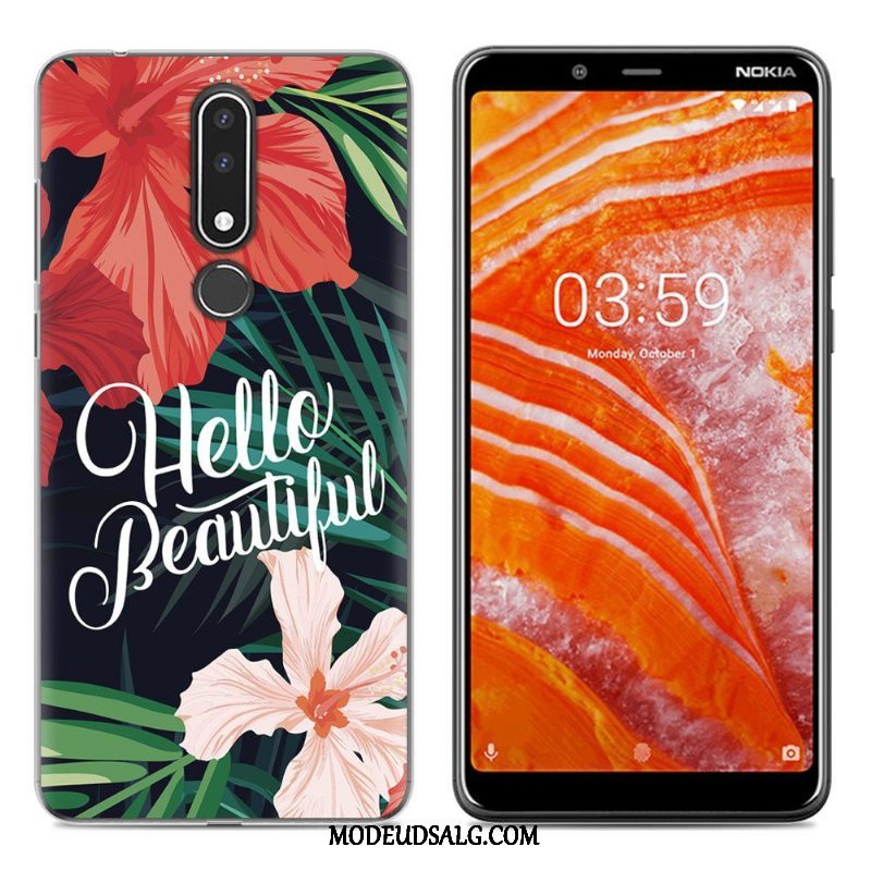 Nokia 3.1 Plus Etui Blød Ny Grøn Cartoon Cover