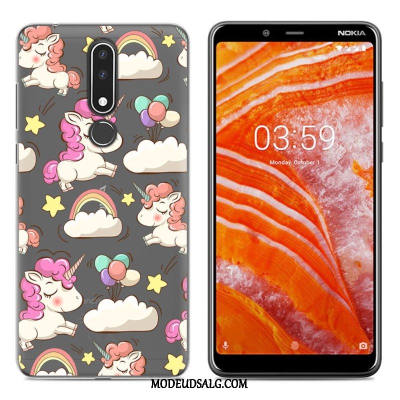 Nokia 3.1 Plus Etui Blød Ny Grøn Cartoon Cover