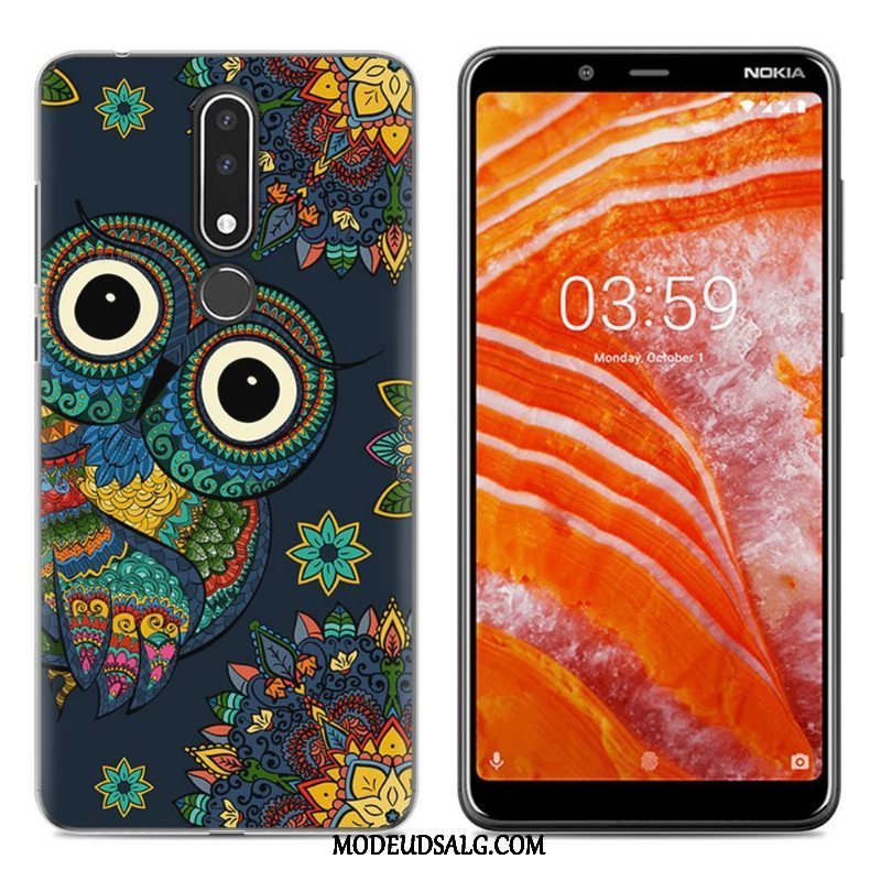 Nokia 3.1 Plus Etui Blød Ny Grøn Cartoon Cover