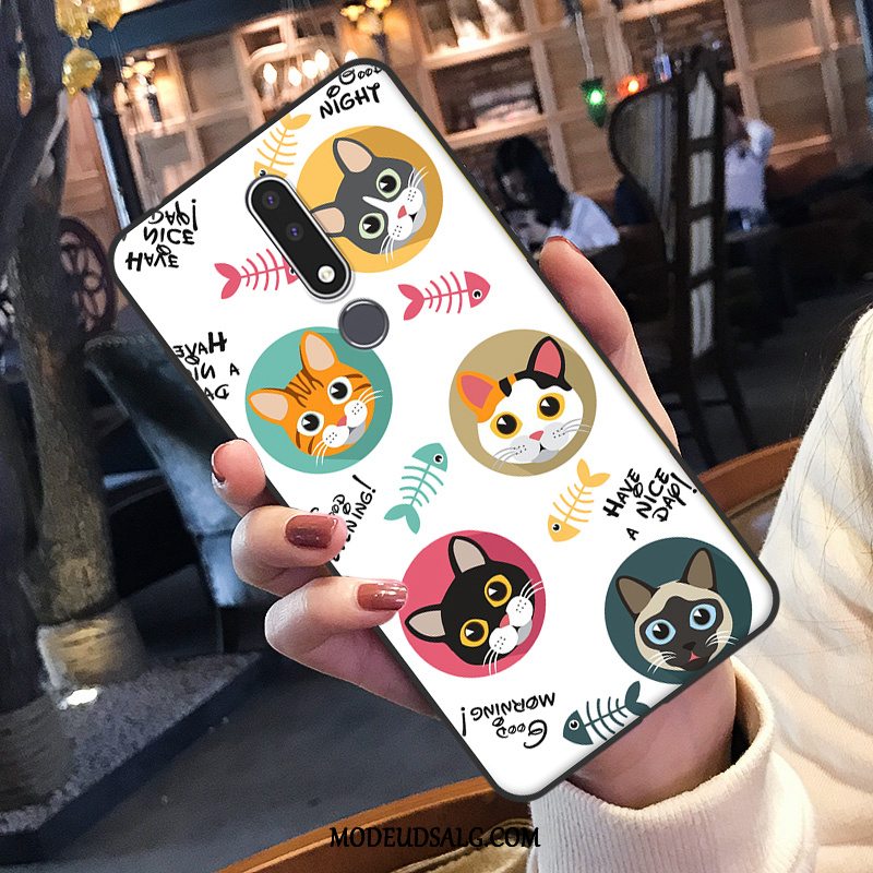 Nokia 3.1 Plus Etui / Cover Cartoon Beskyttelse Smuk Hvid