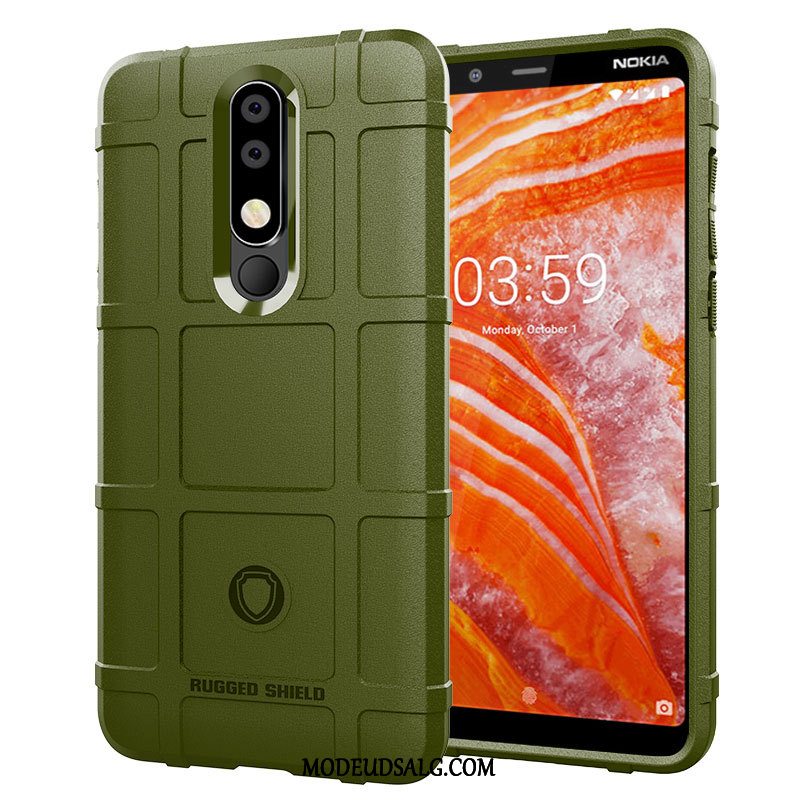 Nokia 3.1 Plus Etui / Cover Grøn Anti-fald