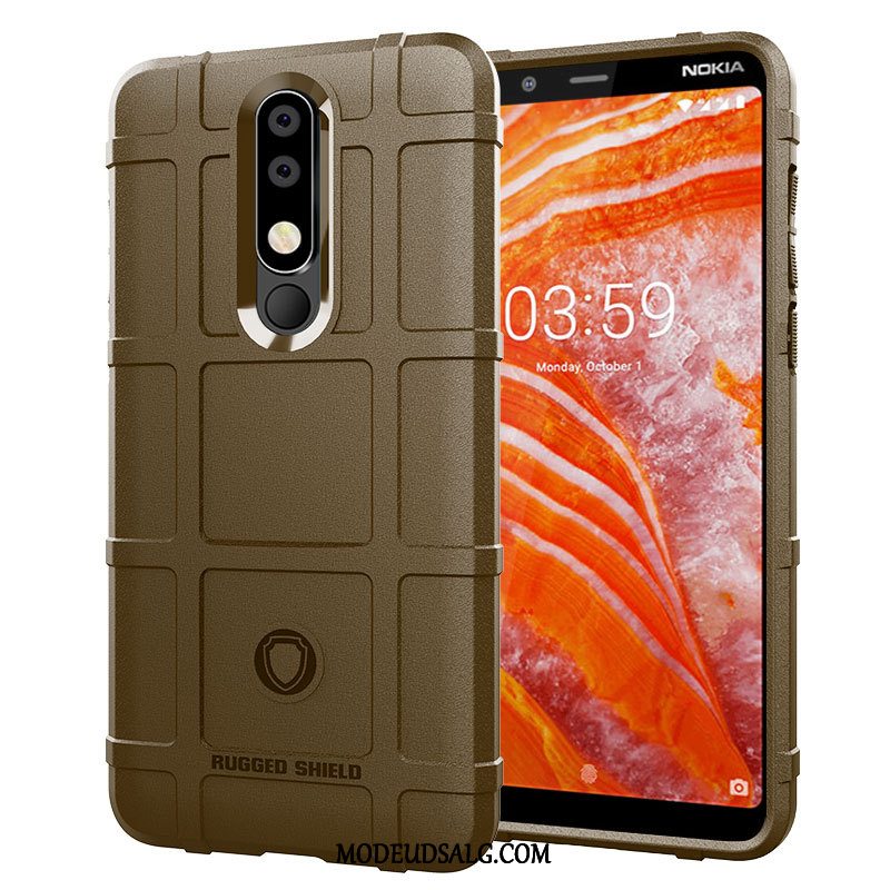 Nokia 3.1 Plus Etui / Cover Grøn Anti-fald