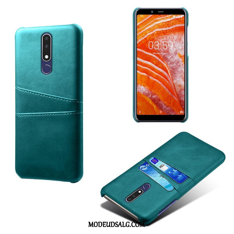 Nokia 3.1 Plus Etui / Cover Grøn Kort Beskyttelse