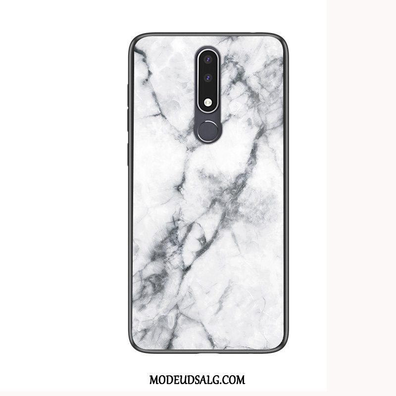 Nokia 3.1 Plus Etui / Cover Membrane Anti-fald Blød Hærdet Glas