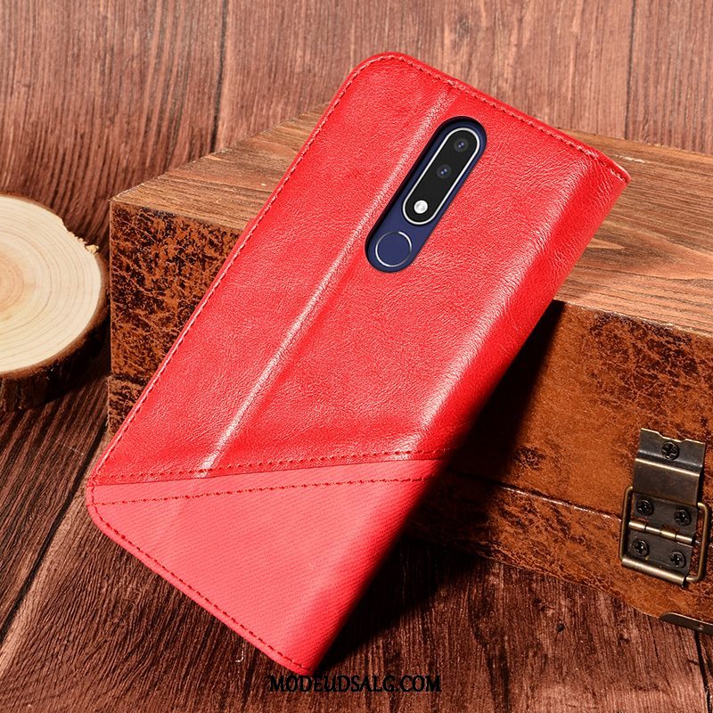 Nokia 3.1 Plus Etui Vind Splejsning Kort Beskyttelse Sort