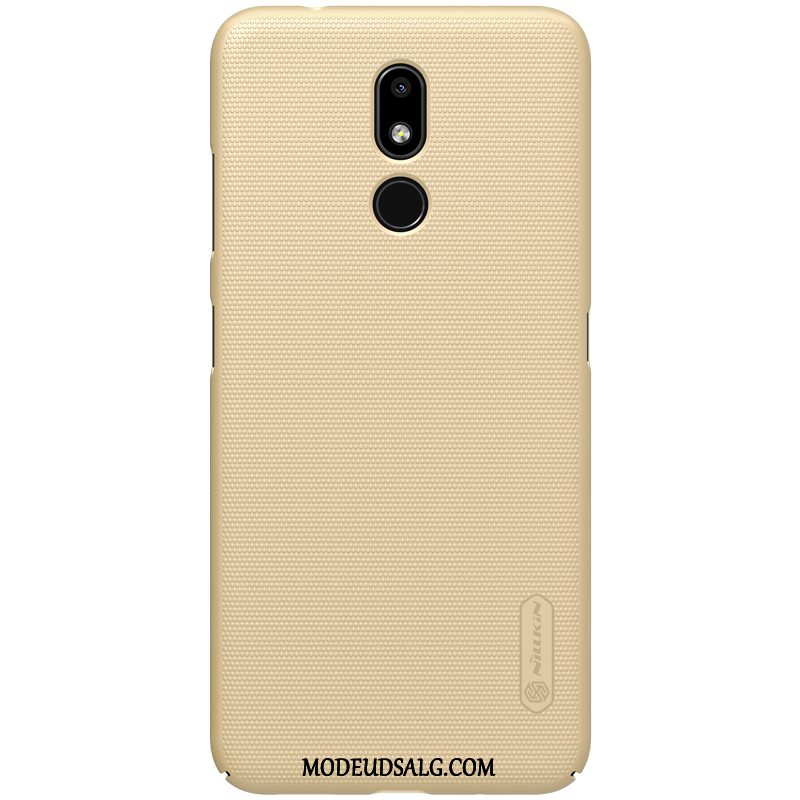 Nokia 3.2 Etui Guld Anti-fald Hård Blå Cover