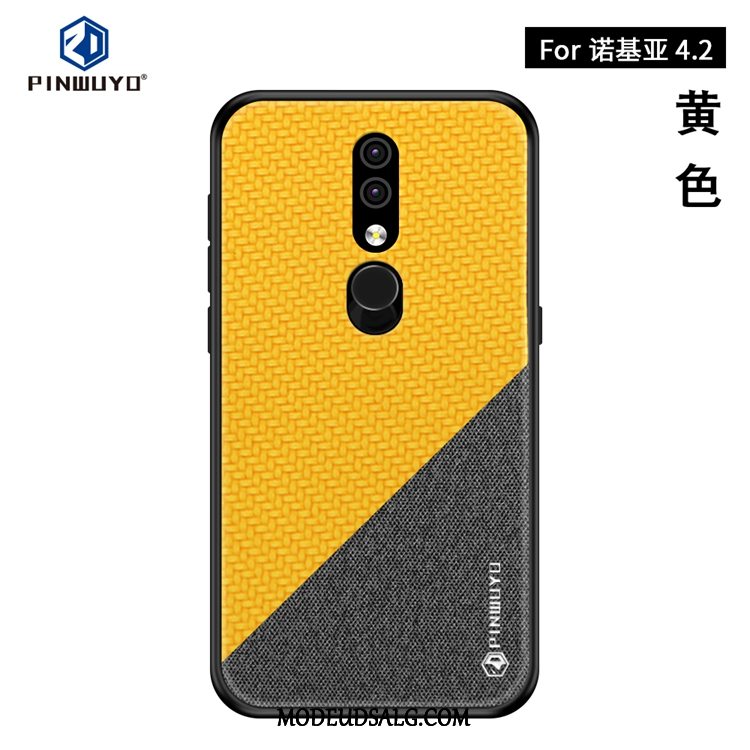 Nokia 4.2 Etui / Cover Alt Inklusive Silikone Nubuck Gul Anti-fald