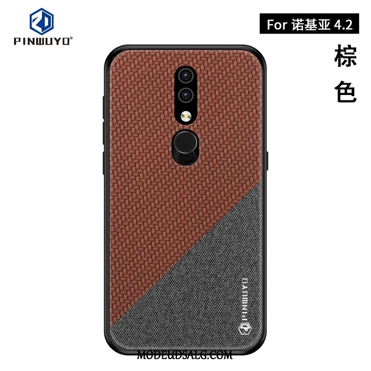 Nokia 4.2 Etui / Cover Alt Inklusive Silikone Nubuck Gul Anti-fald