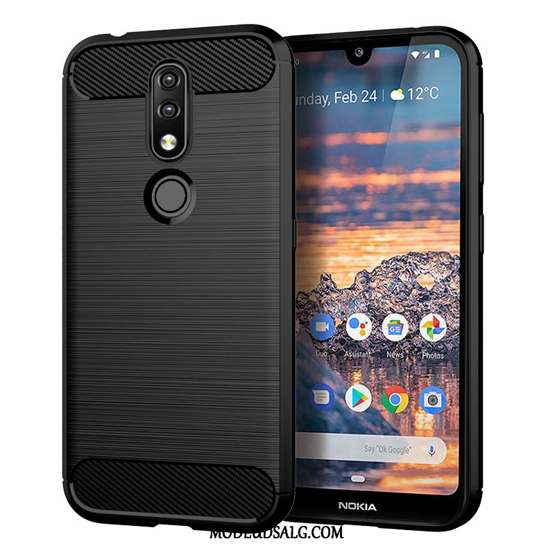 Nokia 4.2 Etui / Cover Anti-fald Beskyttelse Silikone Silke Fiber