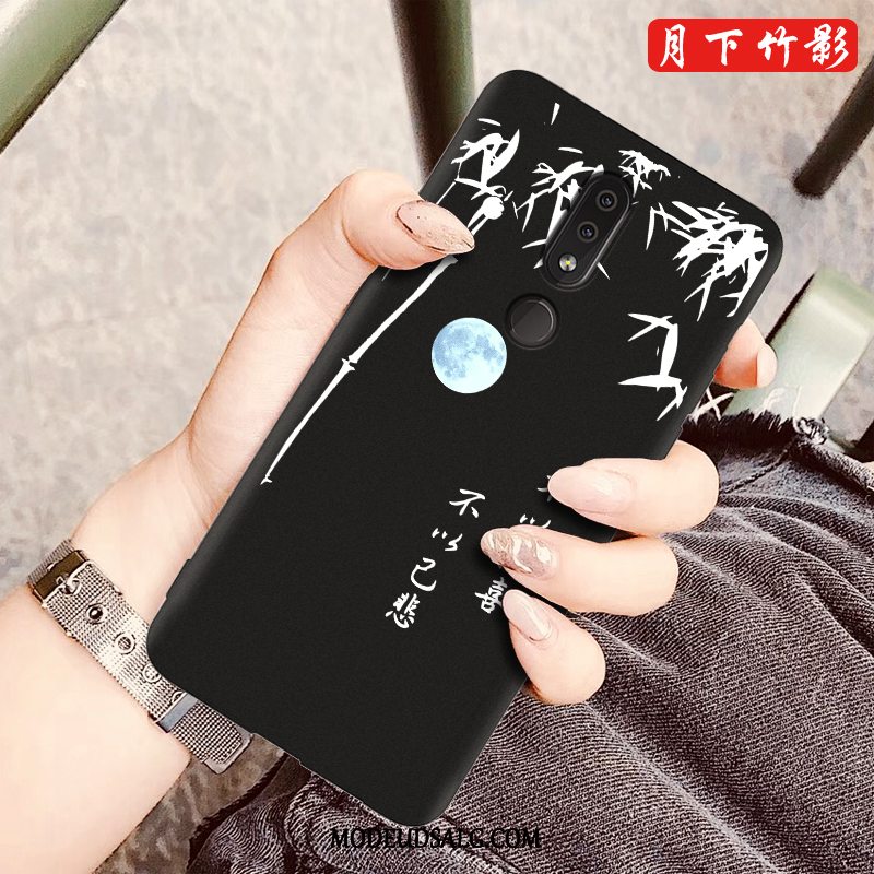 Nokia 4.2 Etui Lilla Cartoon Nubuck Silikone Beskyttelse