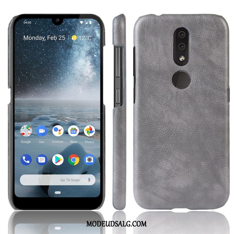 Nokia 4.2 Etui Trend Rød Litchi Læder Cover