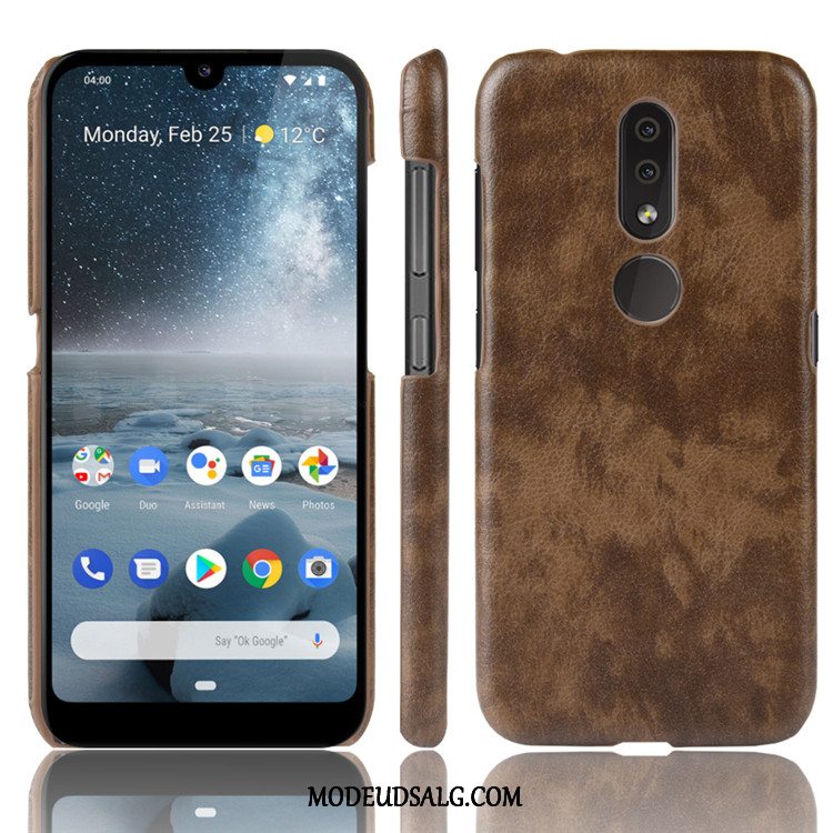 Nokia 4.2 Etui Trend Rød Litchi Læder Cover