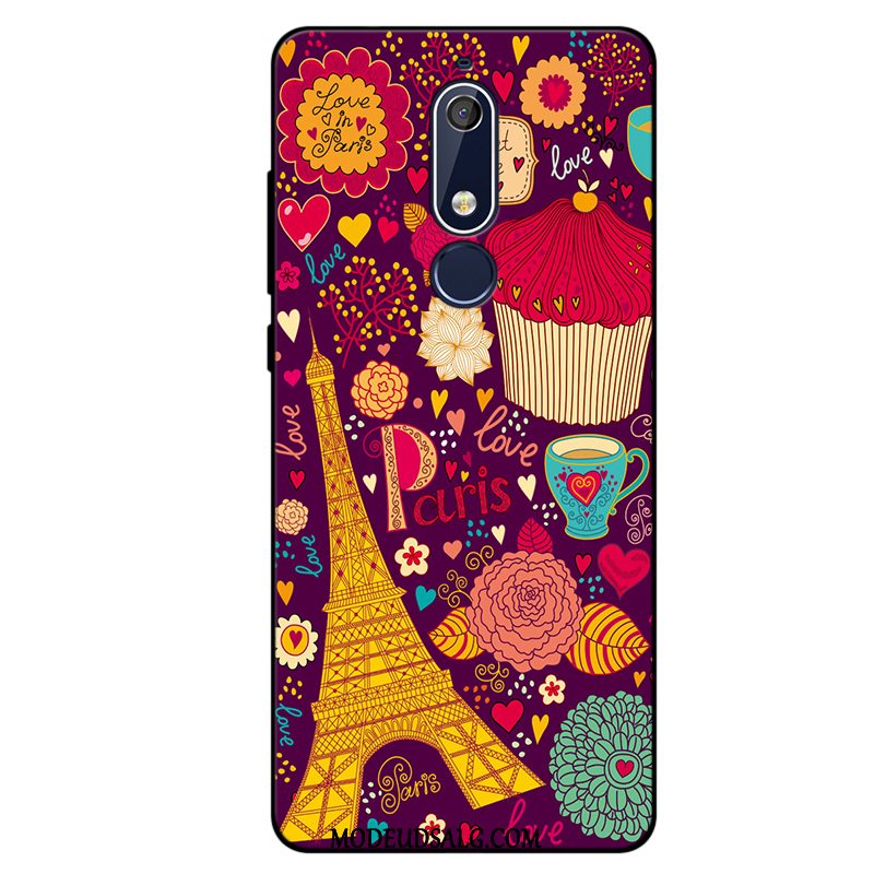 Nokia 5.1 Etui / Cover Cartoon Silikone Blød Alt Inklusive Anti-fald