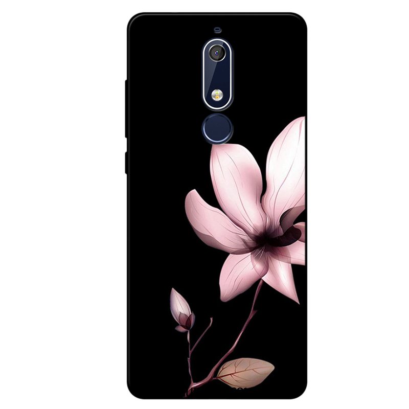 Nokia 5.1 Etui Lille Sektion Cover Lilla Silikone Simple