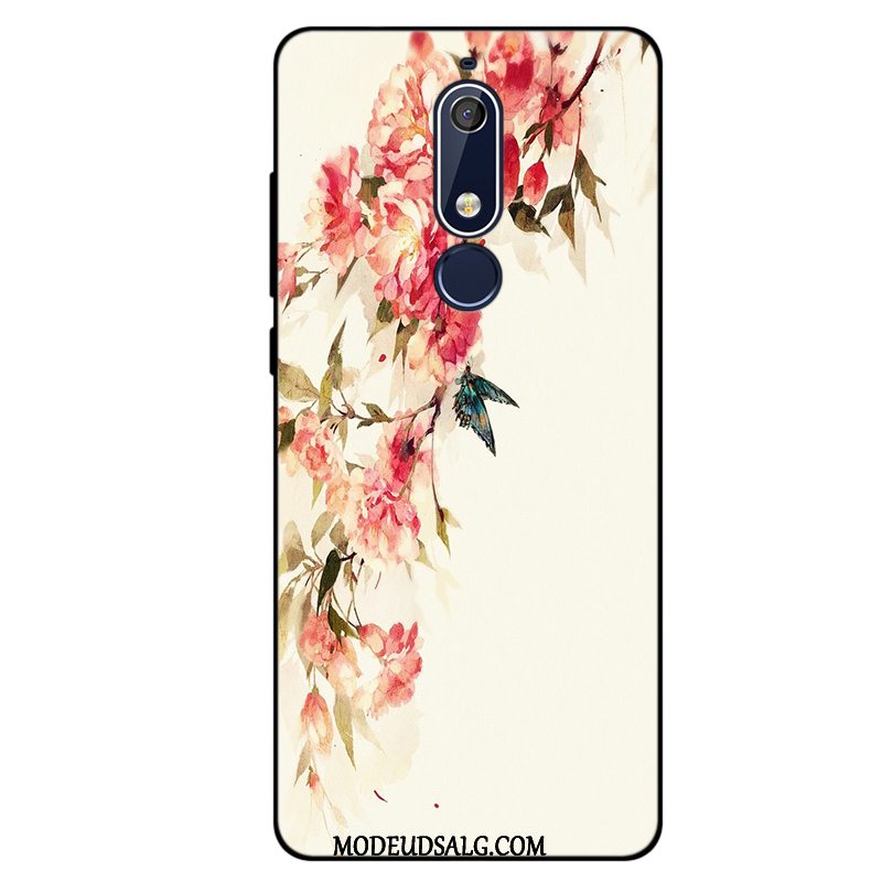 Nokia 5.1 Etui Lille Sektion Cover Lilla Silikone Simple