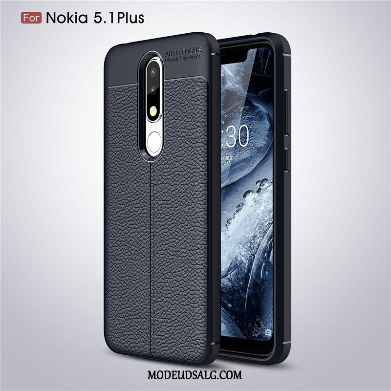 Nokia 5.1 Plus Etui Cover Beskyttelse Anti-fald Læder Trend