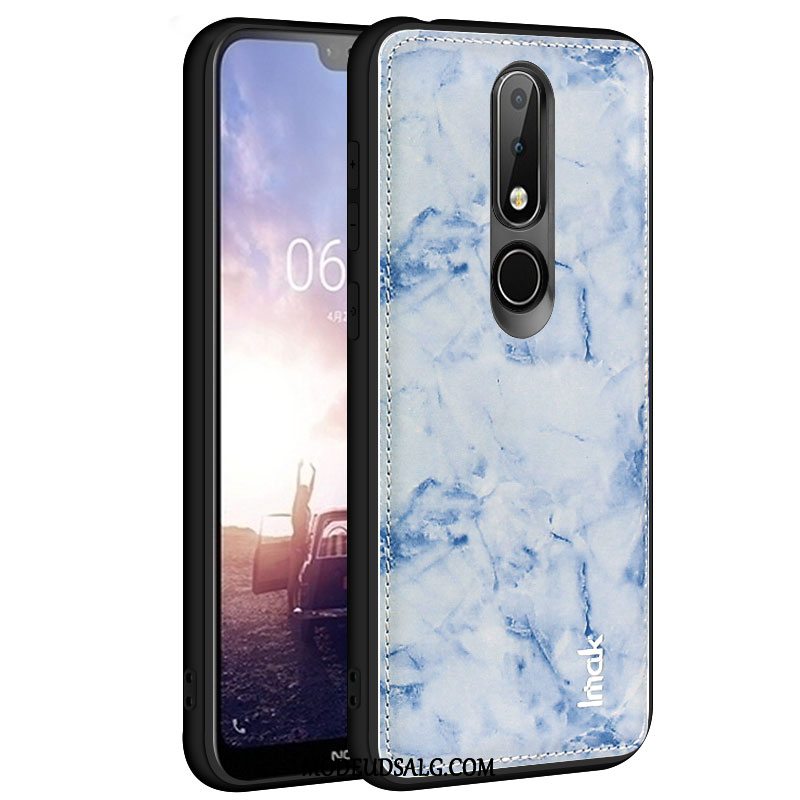 Nokia 5.1 Plus Etui / Cover Beskyttelse Klud Blå Anti-fald