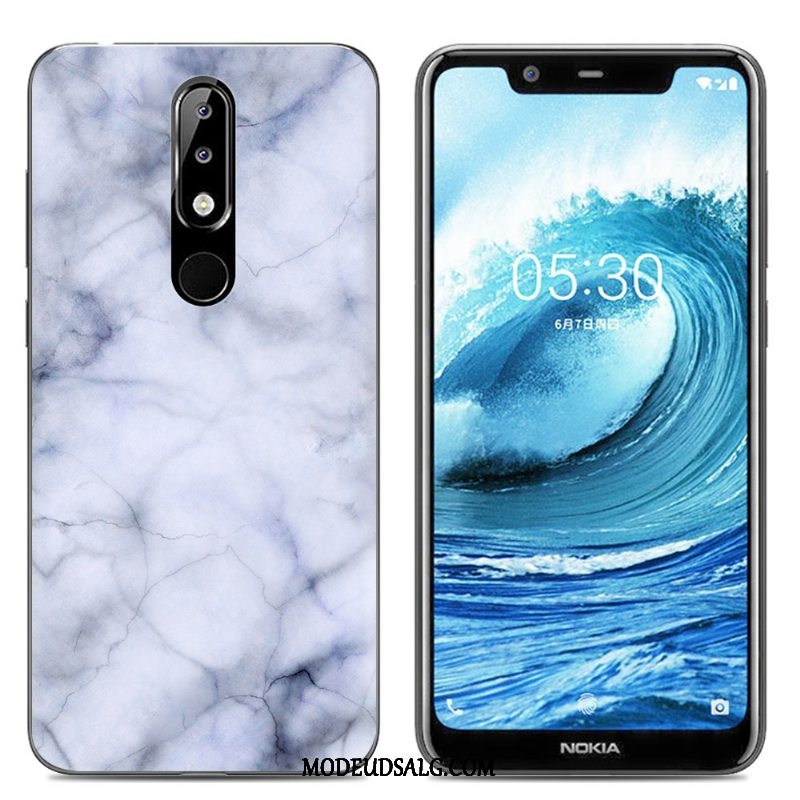 Nokia 5.1 Plus Etui / Cover Blød Silikone Lyserød Gennemsigtig Beskyttelse