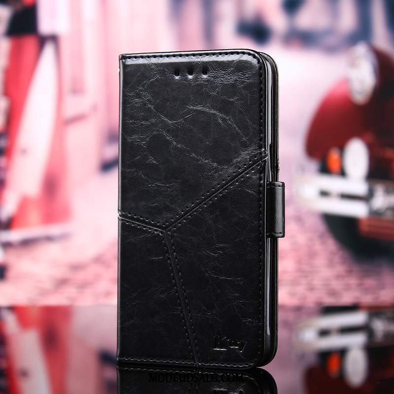 Nokia 5.1 Plus Etui / Cover Lædertaske Folio Gul Kort Support