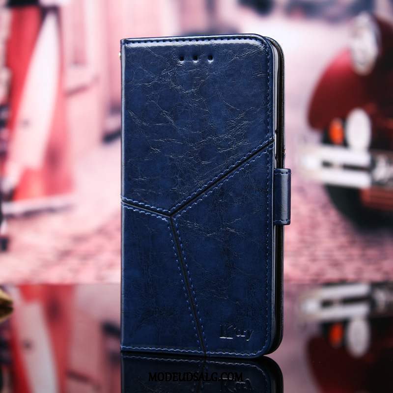 Nokia 5.1 Plus Etui / Cover Lædertaske Folio Gul Kort Support