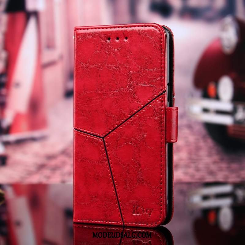 Nokia 5.1 Plus Etui / Cover Lædertaske Folio Gul Kort Support