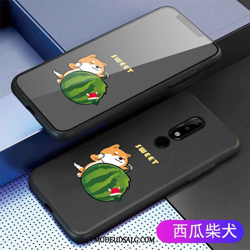 Nokia 5.1 Plus Etui / Cover Trend Nubuck Blød Beskyttelse Cartoon