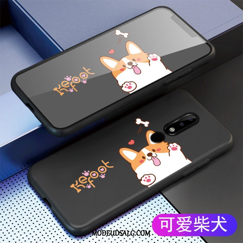 Nokia 5.1 Plus Etui / Cover Trend Nubuck Blød Beskyttelse Cartoon