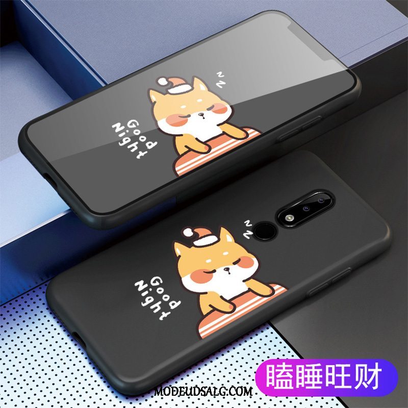 Nokia 5.1 Plus Etui / Cover Trend Nubuck Blød Beskyttelse Cartoon