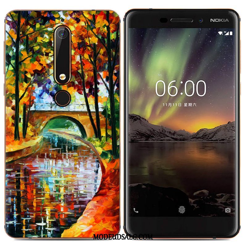 Nokia 6.1 Etui / Cover Blød Kreativ Beskyttelse Trend Simple